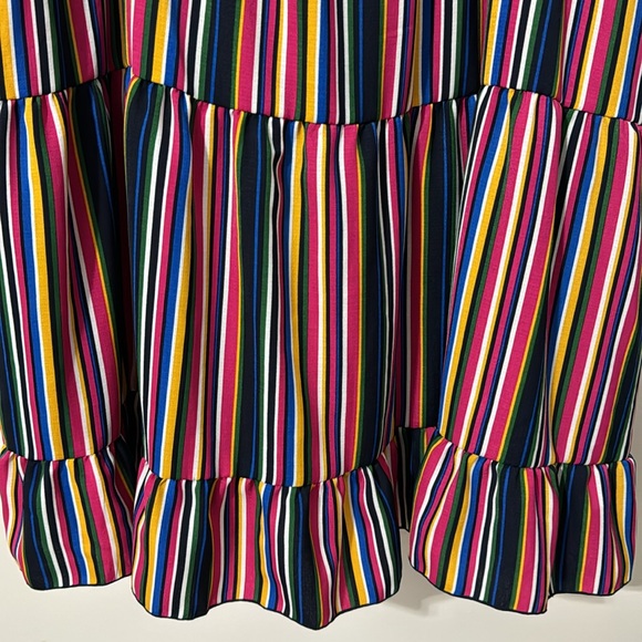 Multicolor Striped Ruffle Dress - Picture 14 of 14